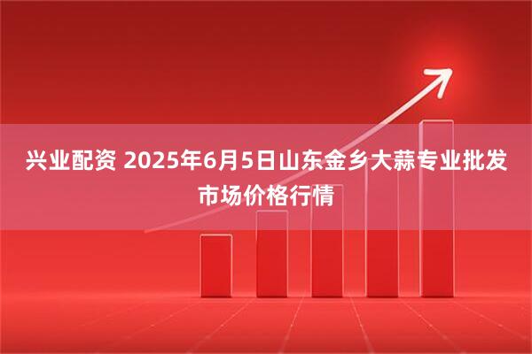 兴业配资 2025年6月5日山东金乡大蒜专业批发市场价格行情