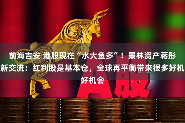 前海吉安 港股现在“水大鱼多”！景林资产蒋彤最新交流：红利股是基本仓，全球再平衡带来很多好机会